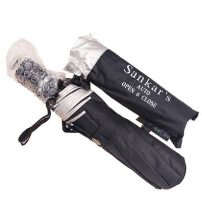 Picture of Sankar's Umbrella Auto Open-Close 10 Ribs Black Colour (S-502N)-(C-AP)-Full Look: 40