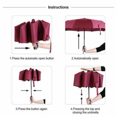 Picture of BMW Auto Open And Auto Close Umbrella 10 Ribs UV Block-(C-AP)-Full Look: 38