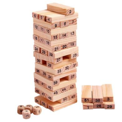 Picture of Zenga Blocks Wooden Board Educational Puzzle Game For Adults and Kids 48 pcs-(CK00)