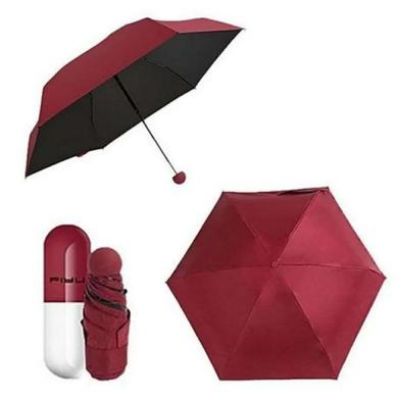 Picture of Moon Capsule Umbrella 6 Ribs (Any Colour From Pink, Purple, Sky, Blue, Green, Maroon)-(C-AP)-Full Look: 40