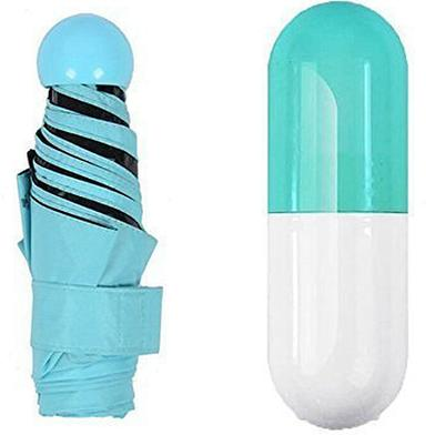 Picture of 7 inch Mini Folding Umbrella with Cute Capsule Case -Sky Blue-(C-AP)-Full Look: 40
