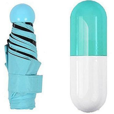 Picture of 7 inch Mini Folding Umbrella with Cute Capsule Case -Sky Blue-(C-AP)-Full Look: 40