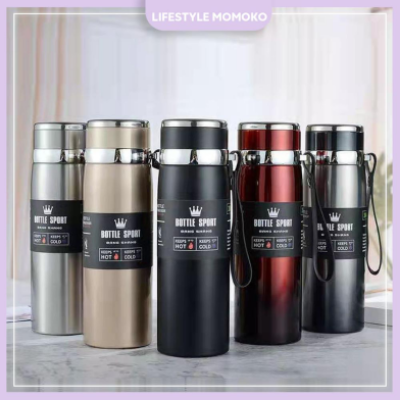 Picture of Sports Stainless Steel Water Bottle 800 ml for Men Women Kids Thermos Flask Reusable Leak-Proof Thermosteel for Home Office Gym Fridge Travelling (0.8 Liters)-(000-CK)