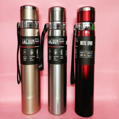 Picture of Sports Stainless Steel Water Bottle 800 ml for Men Women Kids Thermos Flask Reusable Leak-Proof Thermosteel for Home Office Gym Fridge Travelling (0.8 Liters)-(000-CK)