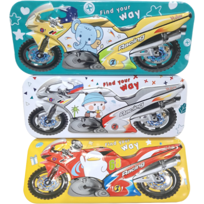Picture of Metal Pencil Box For Kids Racing Bike Any Color-(0012BS)