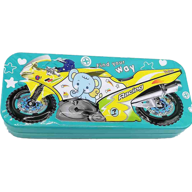 Picture of Metal Pencil Box For Kids Racing Bike Any Color-(0012BS)