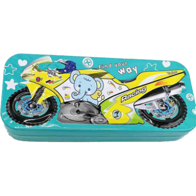 Picture of Metal Pencil Box For Kids Racing Bike Any Color-(0012BS)