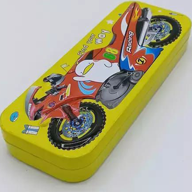 Picture of Metal Pencil Box For Kids Racing Bike Any Color-(0012BS)