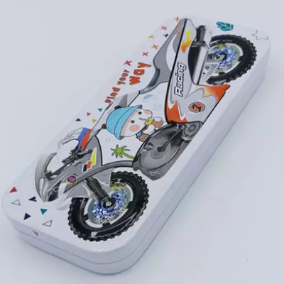Picture of Metal Pencil Box For Kids Racing Bike Any Color-(0012BS)