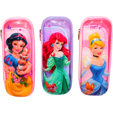 Picture of Princess Pencil Case with Compartments and Zip Any Color-(0012BS)