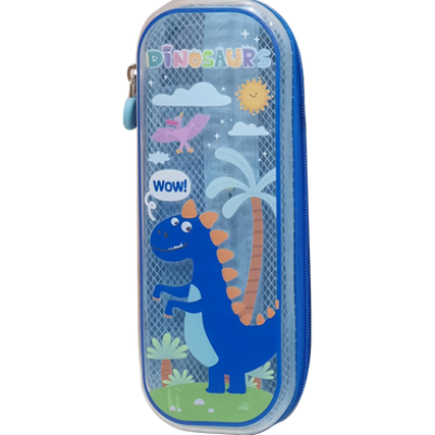 Picture of Cute Dino Print Zipper Pencil Bag-(0012BS)