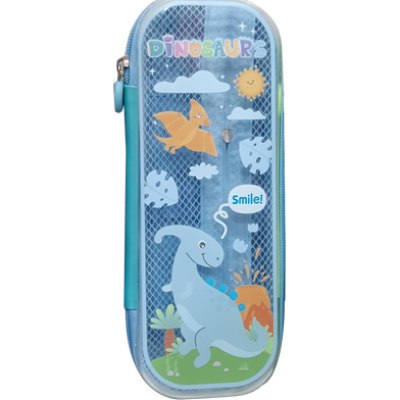 Picture of Cute Dino Print Zipper Pencil Bag-(0012BS)