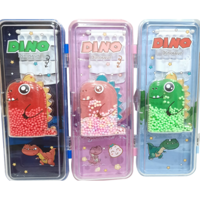 Picture of Dinosaur Theme 2 Layer Pencil Case with Thermo Balls-(0012BS)