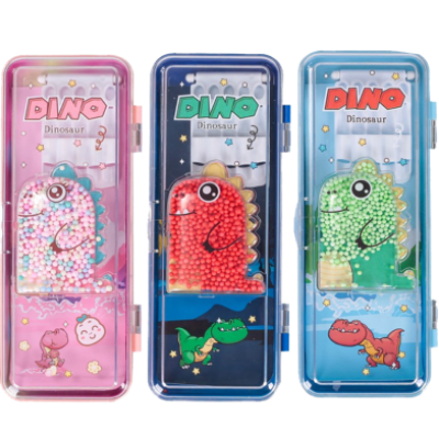 Picture of Dinosaur Theme 2 Layer Pencil Case with Thermo Balls-(0012BS)