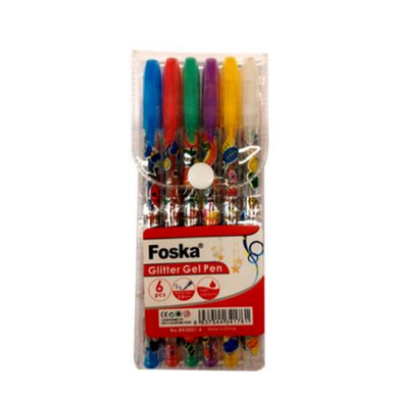 Picture of 6 Colour Glitter Pen Set-(0012BS)