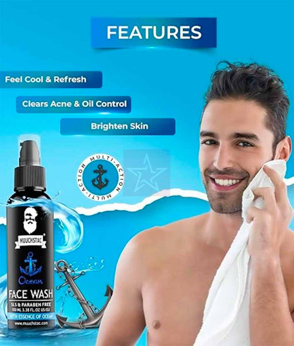 Picture of Muuchstac Ocean Face Wash For Men - 100ml (100% Authentic)-Fresh