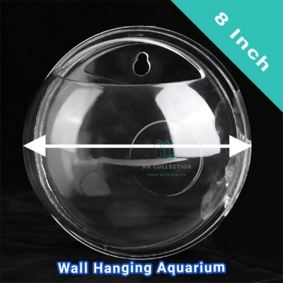 Picture of Plastic Wall Hanging Aquarium (8 Inch) | Aquarium Fish Tank | Wall Aquarium Bowl | Wall Hanging Fish Tank - Aquarium - white (400gm)