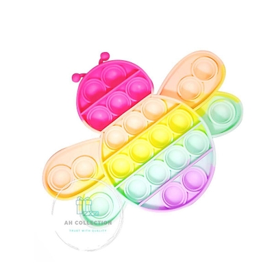 Picture of Love Bee Silicone Push Pop-It Fidget Toy - Multicolor