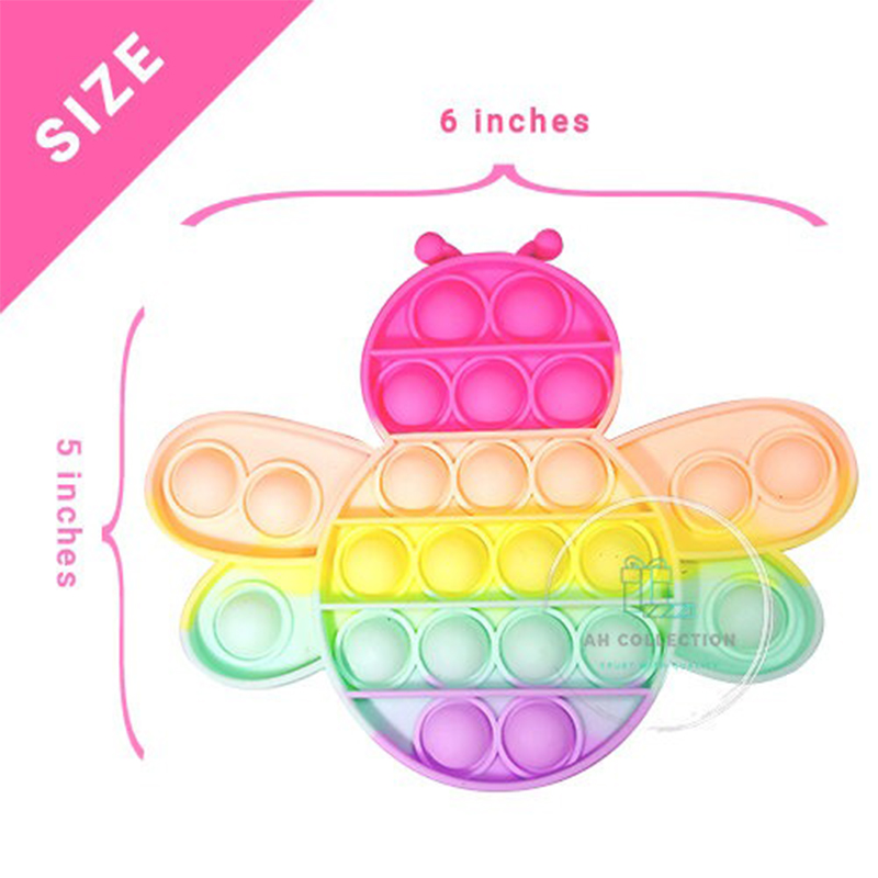 Picture of Love Bee Silicone Push Pop-It Fidget Toy - Multicolor