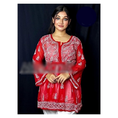 Picture of Indian Lakhnow Frock Style Stitched One Piece Multicolor,42