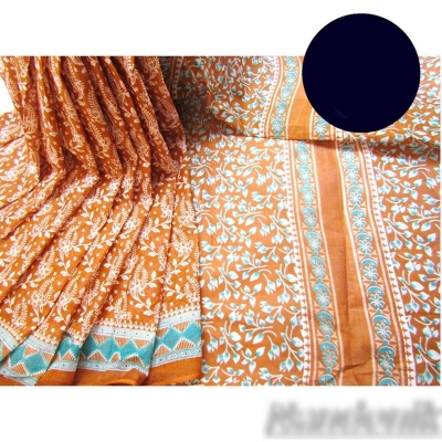 Picture of Printed Cotton Saree Multicolor