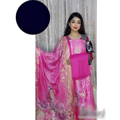 Picture of Exclusive Catalogue Boutique Unstitch Three Piece With Extra Sleeves Multicolor