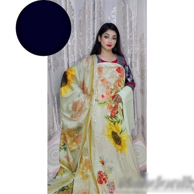 Picture of Exclusive Catalogue Boutique Unstitch Three Piece With Extra Sleeves Multicolor