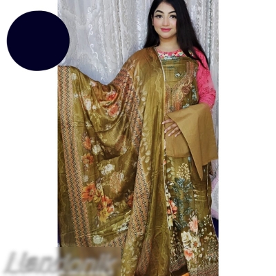 Picture of Exclusive Catalogue Boutique Unstitch Three Piece With Extra Sleeves Multicolor
