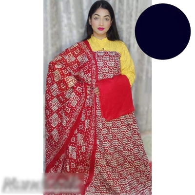 Picture of Printed Joypuri Cotton Unstitched Three Piece Multicolor