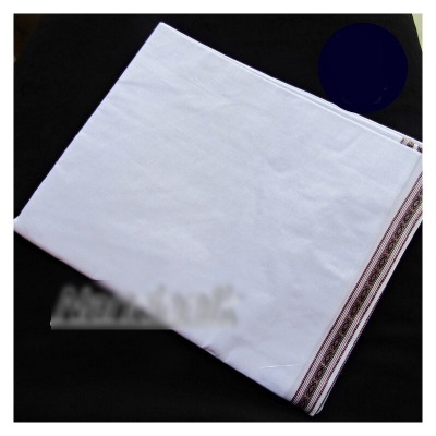 Picture of White Unstitched Dhoti Chikon Parer Sada Dhuti Multicolor