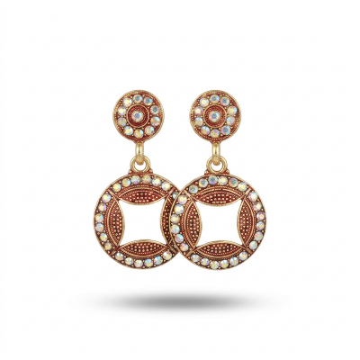 Picture of Small Drop Fashion Earring For Women Multicolor,36 MM