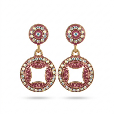 Picture of Small Drop Fashion Earring For Women Multicolor,36 MM