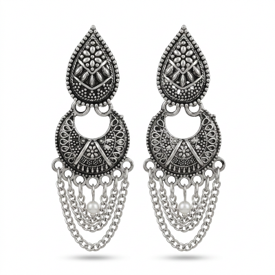 Picture of Silver Antique Earring For Women Silver,55 MM
