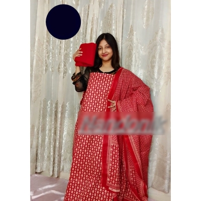 Picture of Exclusive Printed Joypuri Patel Cotton Unstitched Three Piece Multicolor,Un-stitched