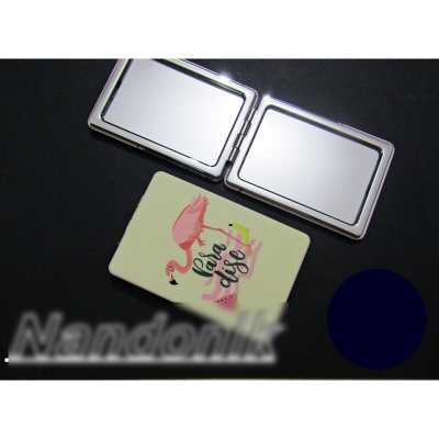 Picture of Duel Side Regular And Magnifying Both In One Folding Compact Pocket Makeup Mirror 