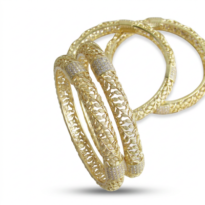 Picture of Diamond Cut Ad Stone Bala 1 Pairs/ Ruli Bala/ Stone Bangles/ Party wear Bangles/ Bridal Bala/ Lock Stone Churi 