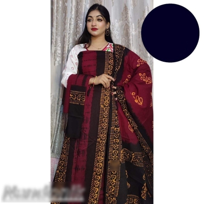 Picture of Exclusive Cotton  Moom Batik Unstitch Four Piece 