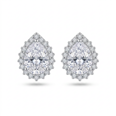 Picture of Beautiful Diamond Cut Stud Top Earrings for Women and Girls 