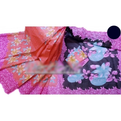 Picture of Elegant Printed Cotton Saree With Extra Blouse Piece 