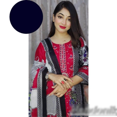 Picture of Exclusive Cotton Boutique Unstitch Three Piece Multicolor