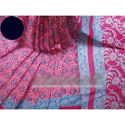 Picture of Printed Cotton Saree Multicolor