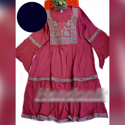 Picture of Gujrati Worked Semi Long Kurti 