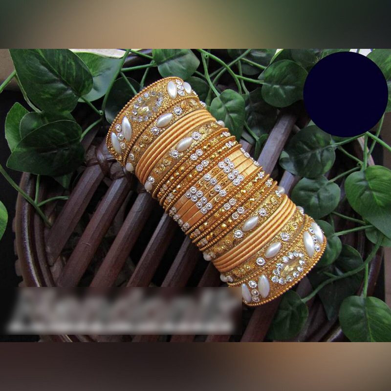 Picture of Bridal Metal Thread Bangles Set /  Bridal Churi Set/  Metal Suta Churi 
