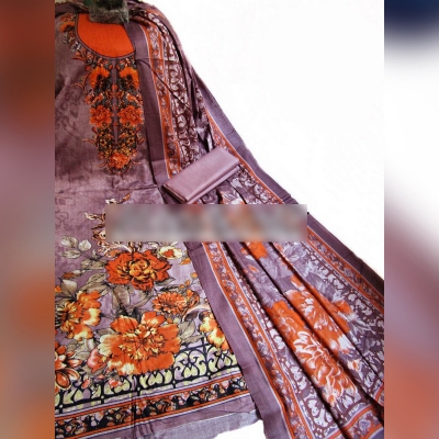 Picture of Ferdous Lawn unstitch three piece (with extra sleeve) 