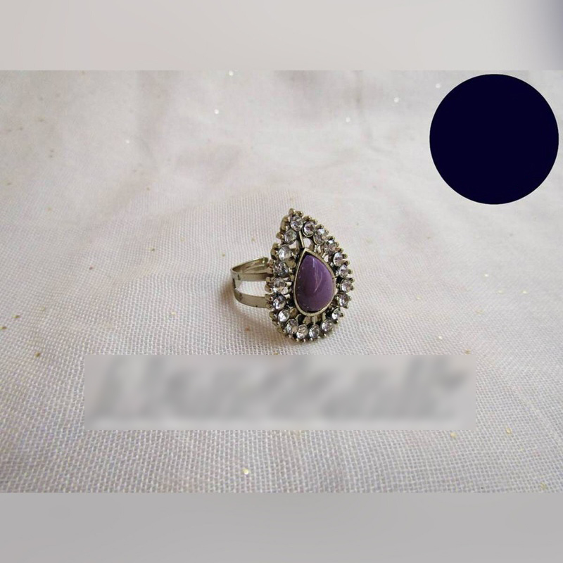 Picture of Colorful Imitation Gem Ad Stone Adjustable Finger Ring For Women 
