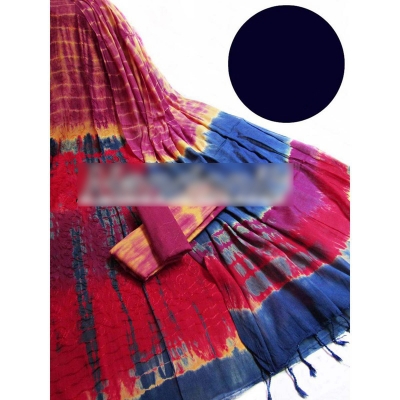 Picture of Cotton Moom Batik Unstitch Four Piece With Thread Work 