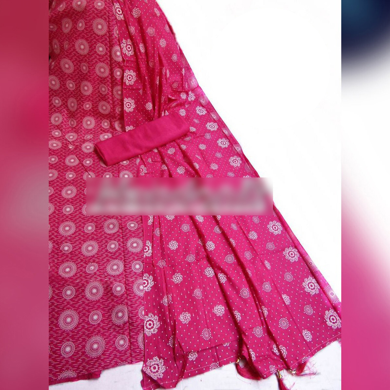 Picture of Exclusive Block Printed Linen Unstichted Three Piece 