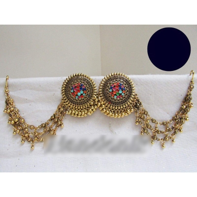Picture of Bahubali Joypuri Meenakari Kanpasha Earrings With Tana for Women 