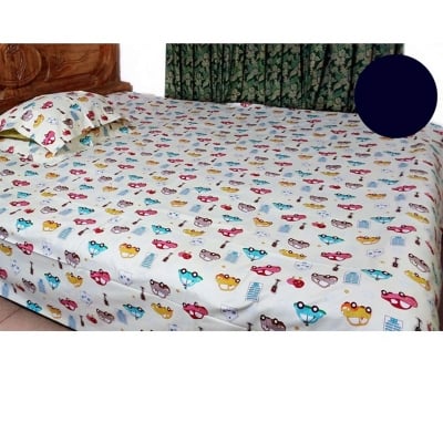 Picture of Cotton Double Size Bed Sheet Set With Two Pillow Covers 