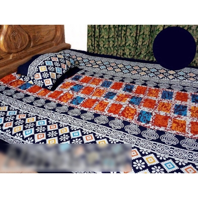 Picture of Cotton Double Size Bed Sheet Set With Two Pillow Covers 